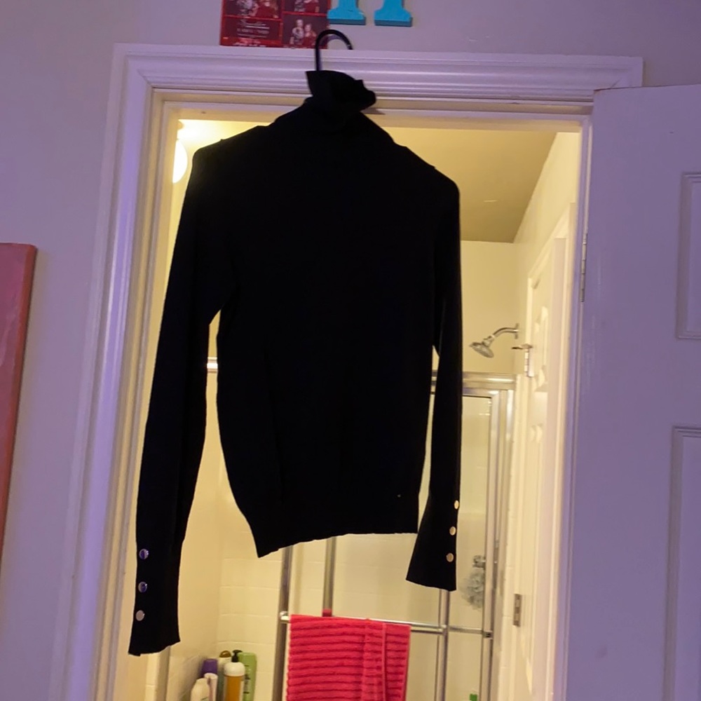 Black turtle neck sweater